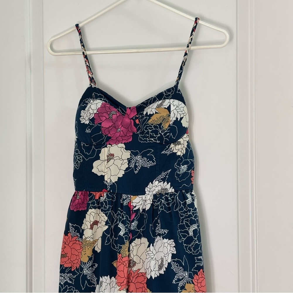 Band of the Free Floral Jumpsuit with Spaghetti Straps Wide Leg Pockets - Picture 2 of 15